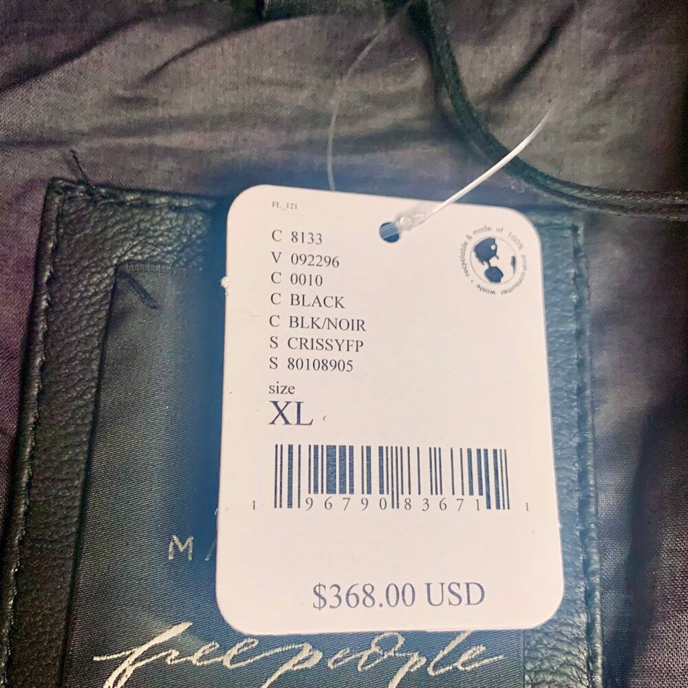 Free People X Mauritius Crissy 100% Leather Fringe Jacket NWT XL SOLD OUT STYLE! - Picture 12 of 16